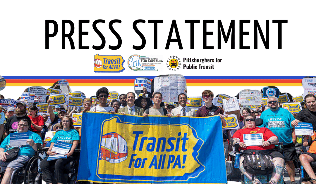Transit Riders Denounce Senate Republicans for Passing a Bill that Would Deepen Transit Crisis