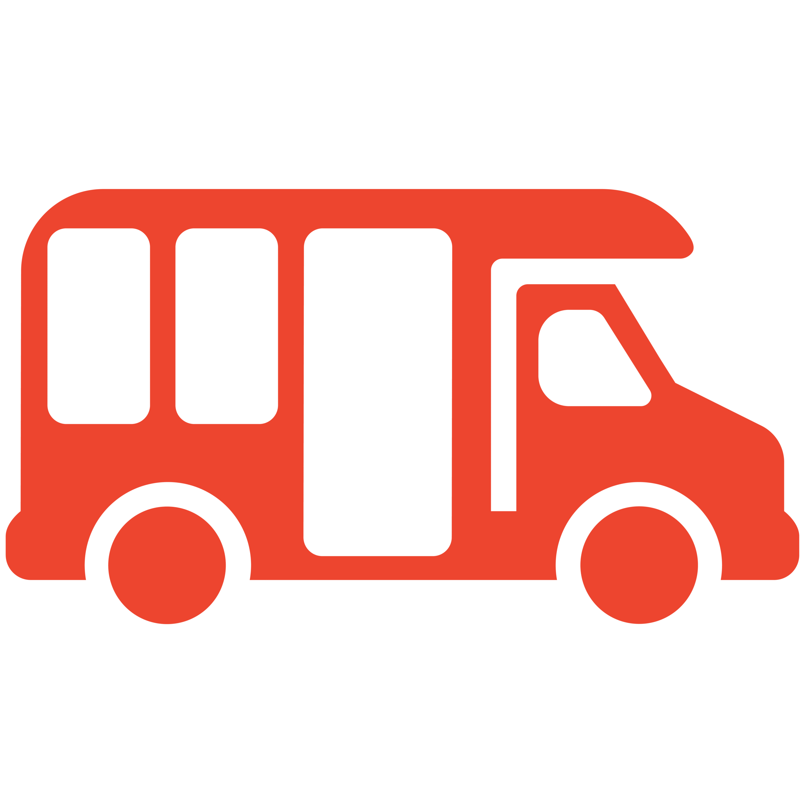 red icon of a paratransit van