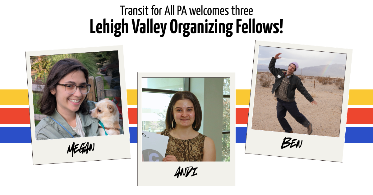 Polaroid-style headshots of 3 Organizing Fellows