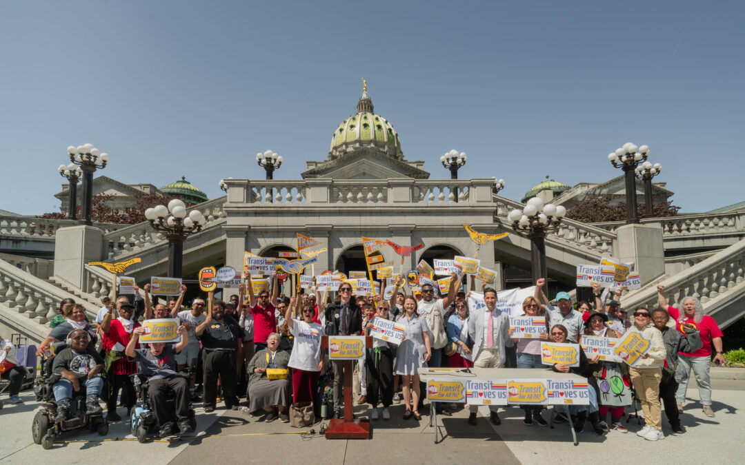 100+ Transit Riders, Workers, and Politicians Call for Transit Funding Solution at Harrisburg Day of Action