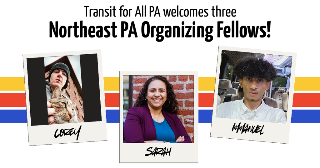 Polaroids of 3 Northeast PA Organizing Fellows: Corey, Sarah, and Immanuel